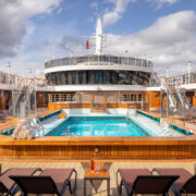 The Pavilion Pool on board Queen Victoria.
Client: Cunard.
Picture date: Friday September 23, 2022.
Photograph by Christopher Ison ©
07544044177
chris@christopherison.com
www.christopherison.com

IMPORTANT NOTE REGARDING IMAGE LICENCING FOR THIS PHOTOGRAPH: 
Agreement title: For Cunard and third parties - Chris Ison photography
Agreement: This image is for Cunard and third parties, can be used in all markets, all channels and expires on 23 September 2027.  No sales are permitted unless expressly agreed in writing with the photographer.